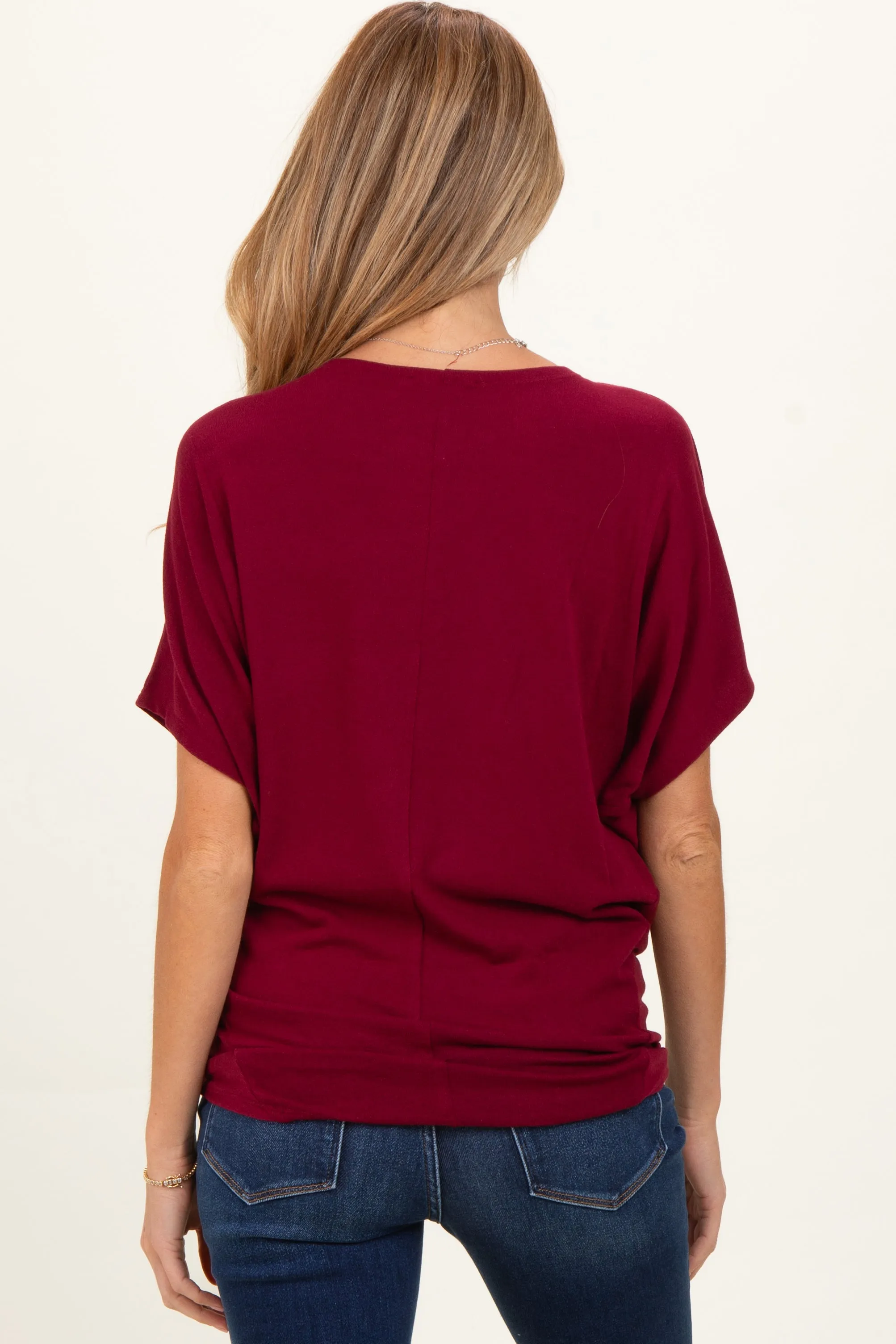 Cabernet Dolman Sleeve Boat Neck Maternity Top sold by Pinkblush product image thumbnail 4