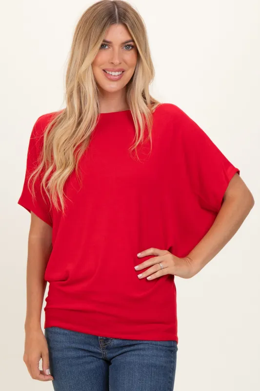 Ruby Dolman Sleeve Boat Neck Top made by Zenana Outfitters