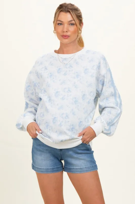 Blue Classic Wash Maternity Denim Shorts made by Risen
