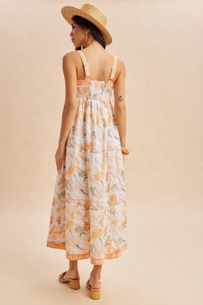 Daffodil Pink Floral Embroidered Maxi Dress sold by Pinkblush product image thumbnail 4