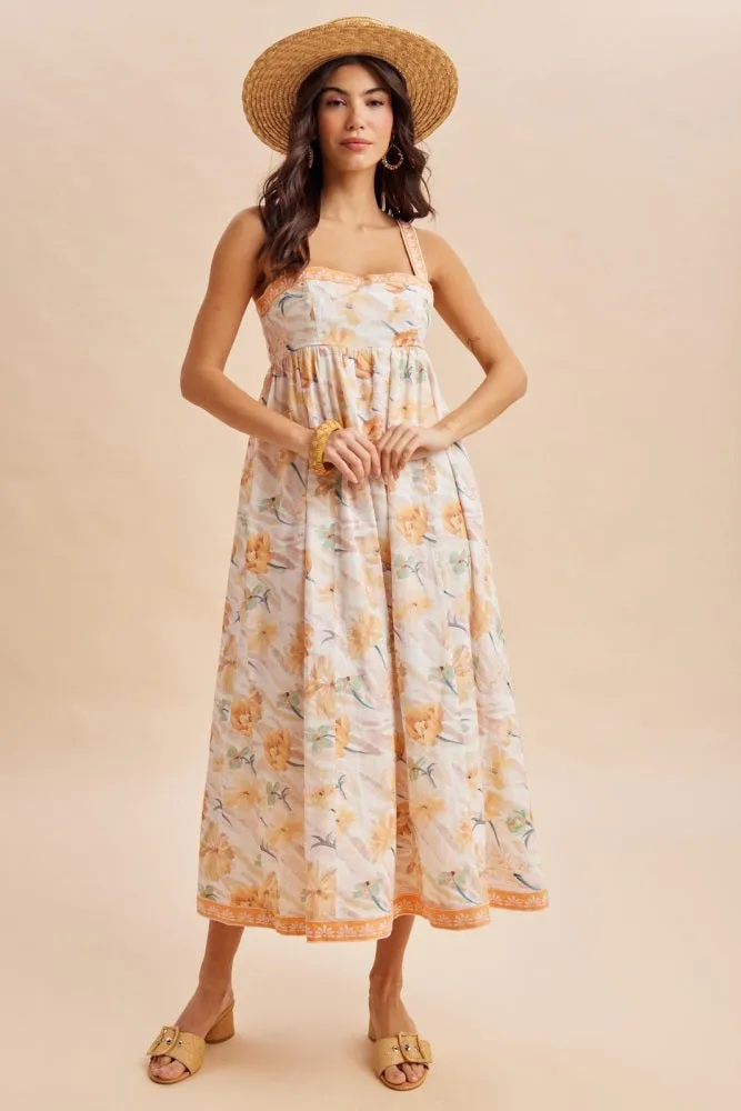Daffodil Pink Floral Embroidered Maxi Dress sold by Pinkblush product image thumbnail 2