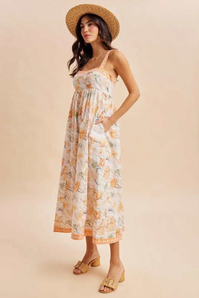 Daffodil Pink Floral Embroidered Maxi Dress sold by Pinkblush product image thumbnail 3
