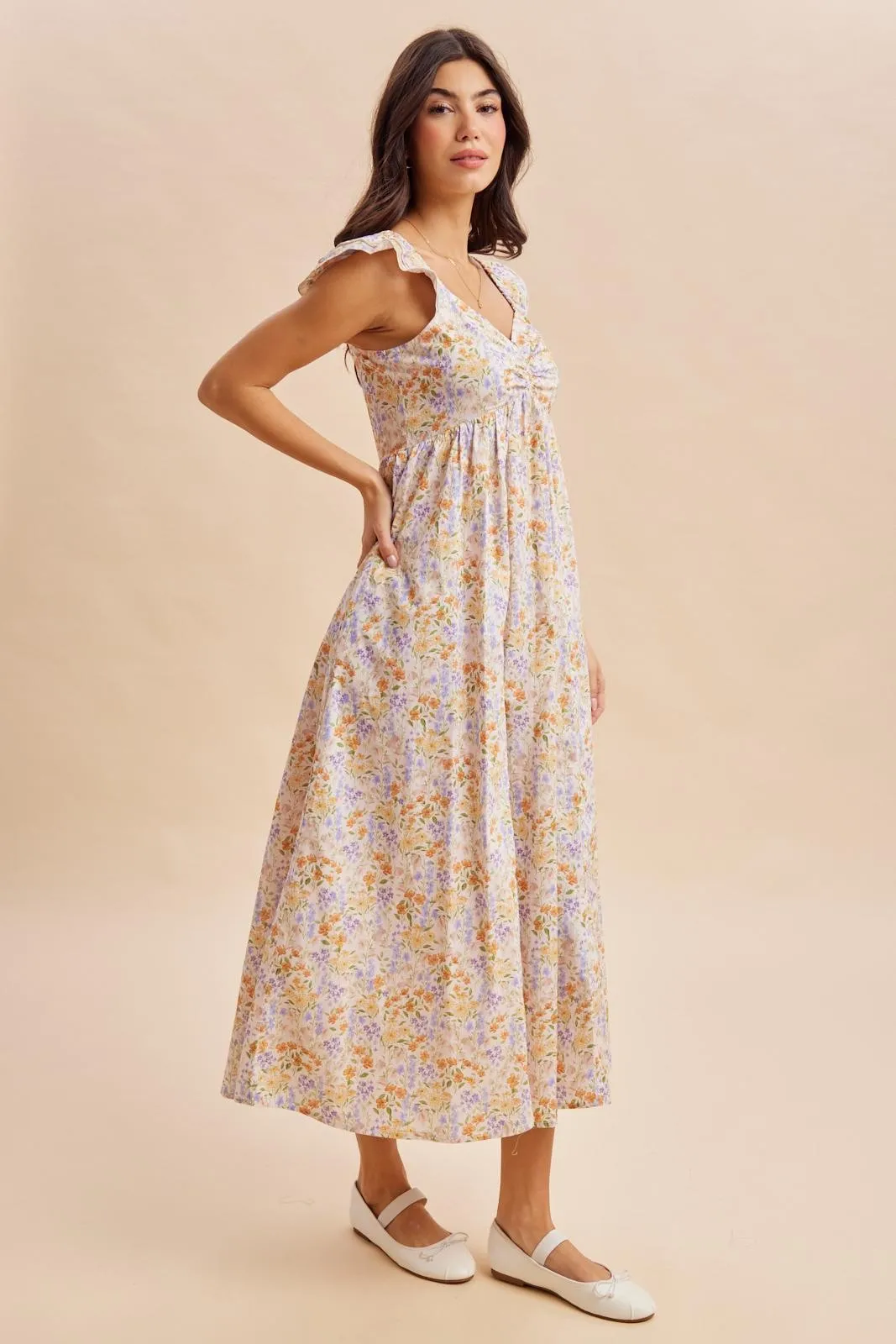 Wildflower Floral Ruffle Strap Maxi Dress sold by Pinkblush product image thumbnail 3