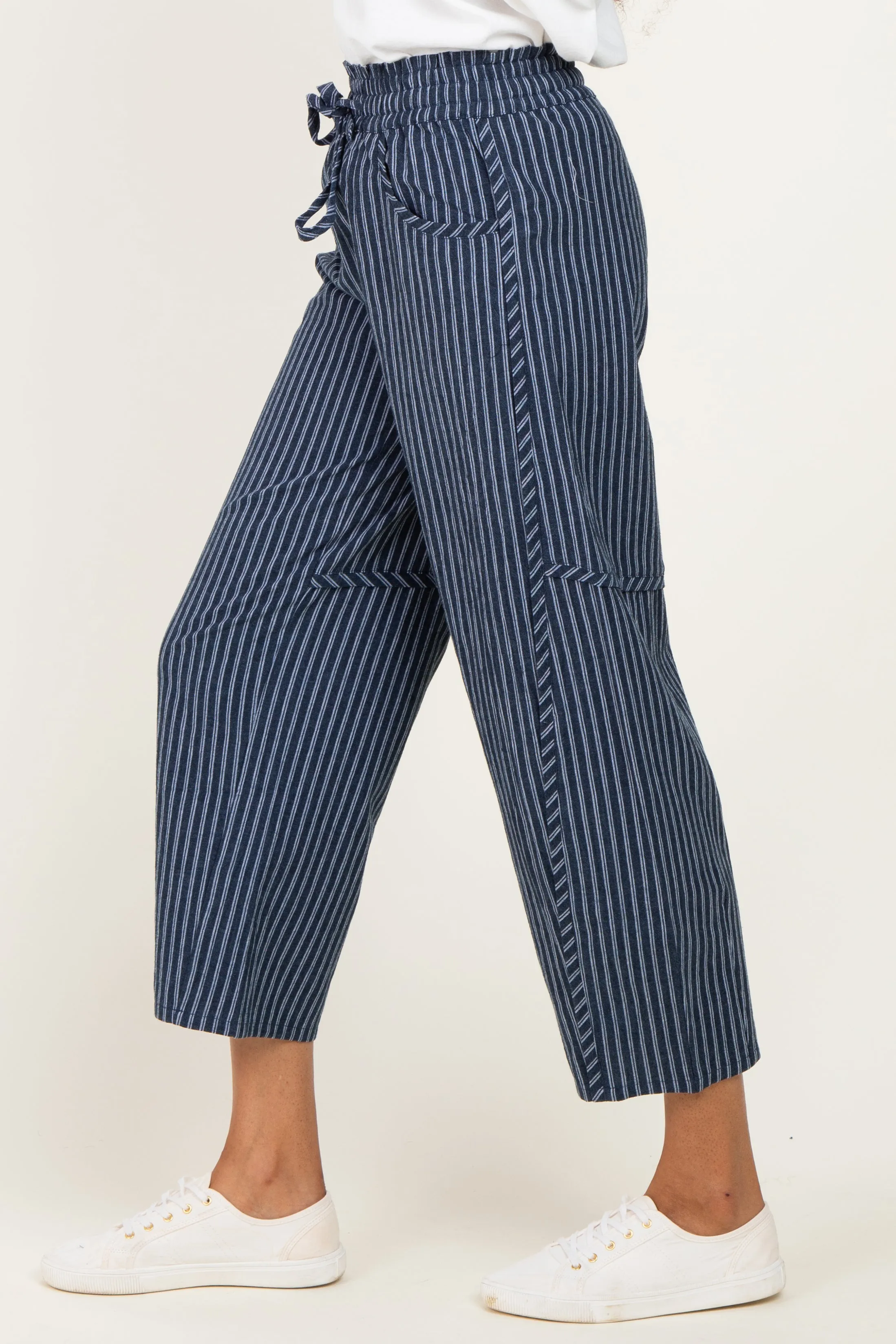 Indigo Pinstripe Maternity Pants sold by Pinkblush product image thumbnail 3