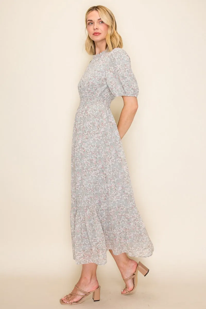 Sage Floral Chiffon Maxi Dress sold by Pinkblush product image thumbnail 3