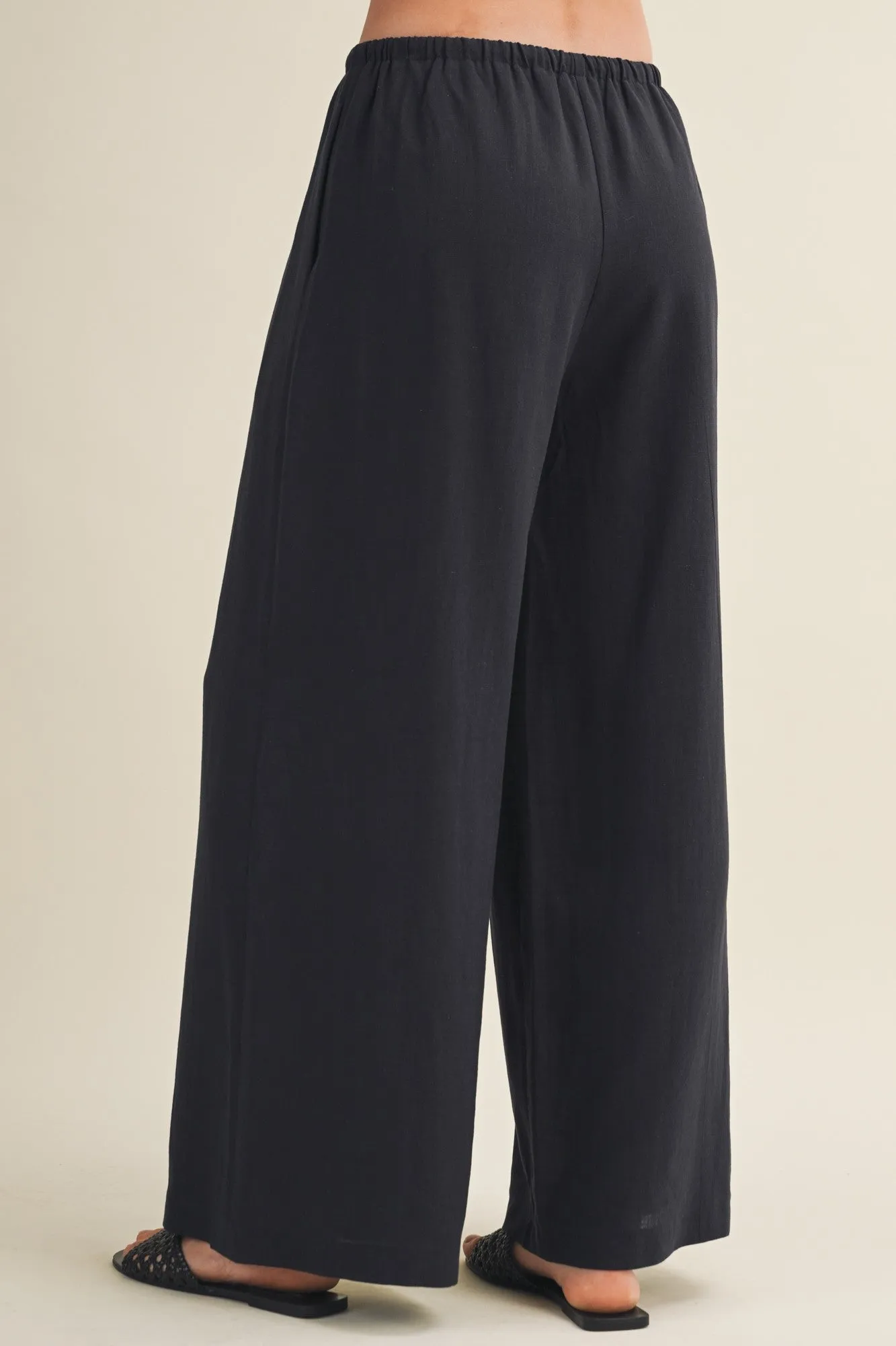 Midnight Drawstring Wide Leg Pants sold by Pinkblush product image thumbnail 4