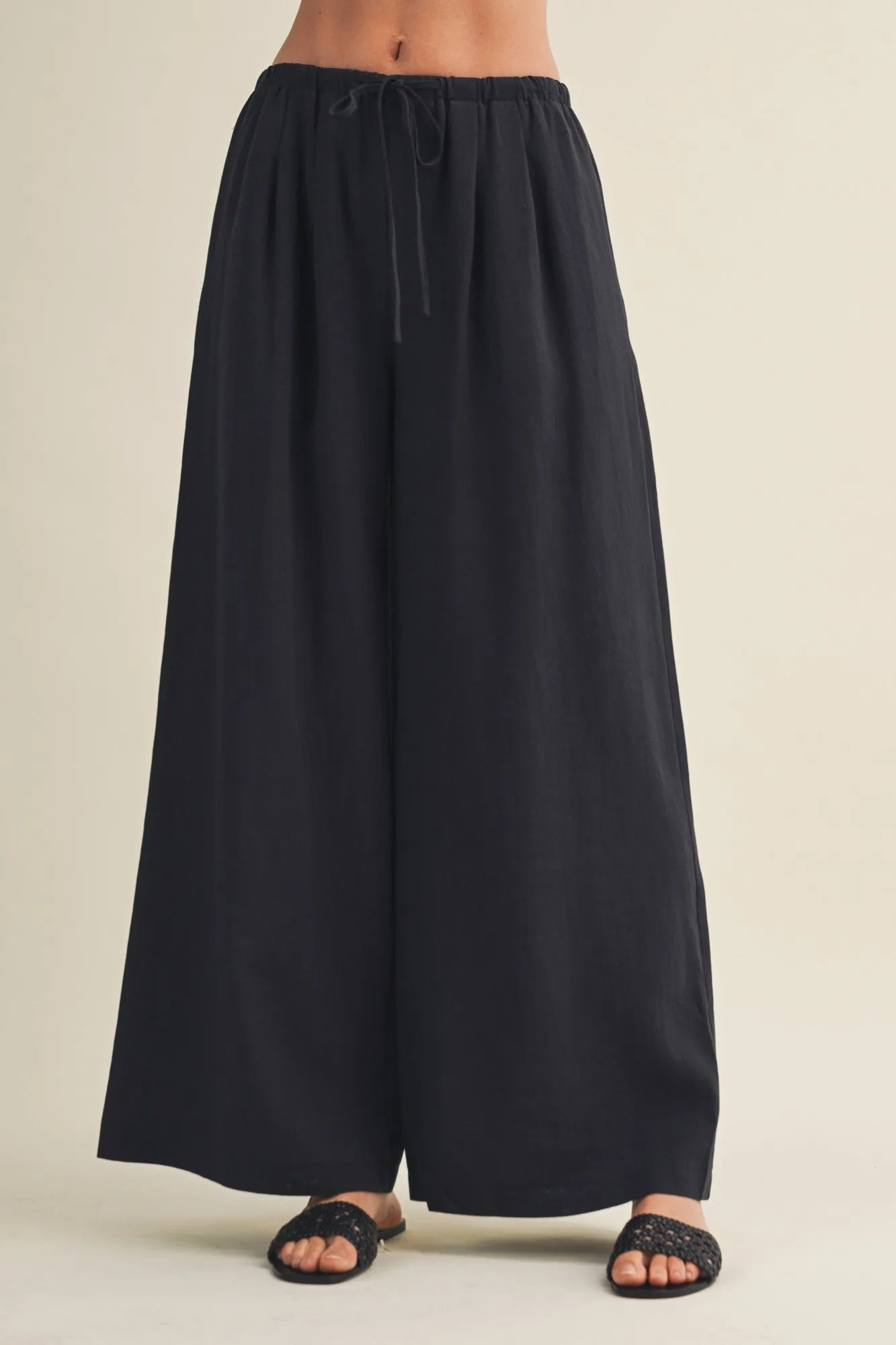 Midnight Drawstring Wide Leg Pants sold by Pinkblush product image thumbnail 2