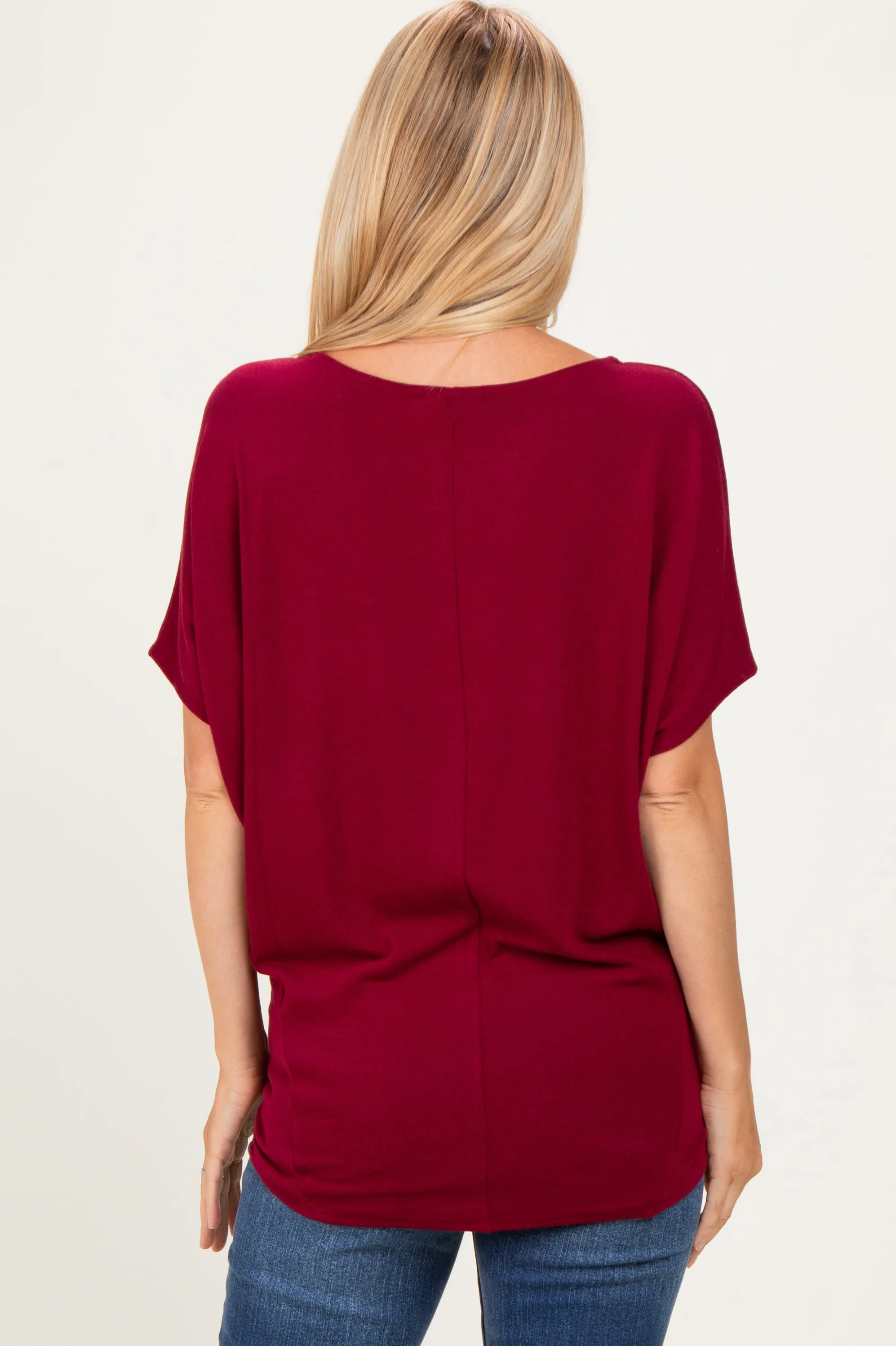 Cabernet Dolman Sleeve Boat Neck Top sold by Pinkblush product image thumbnail 4