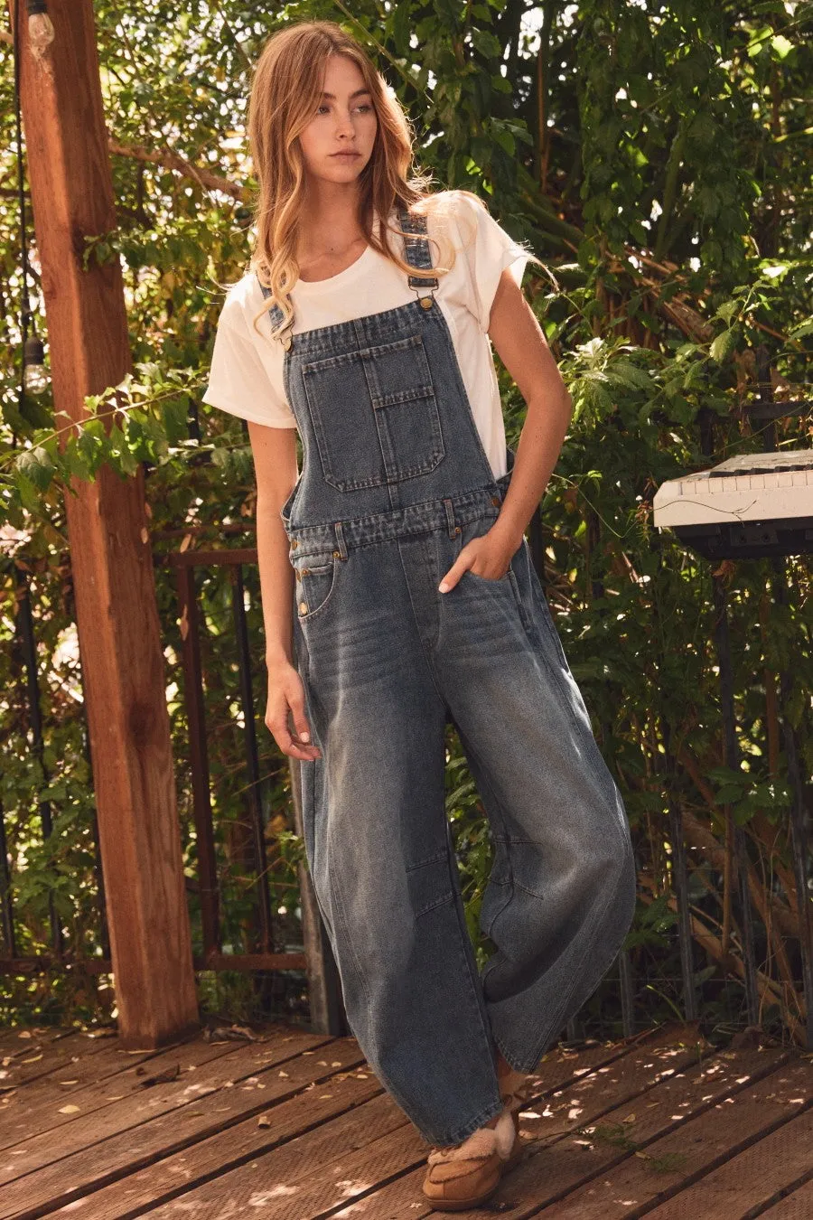 Denim Vintage Wash Overall sold by Pinkblush product image thumbnail 2
