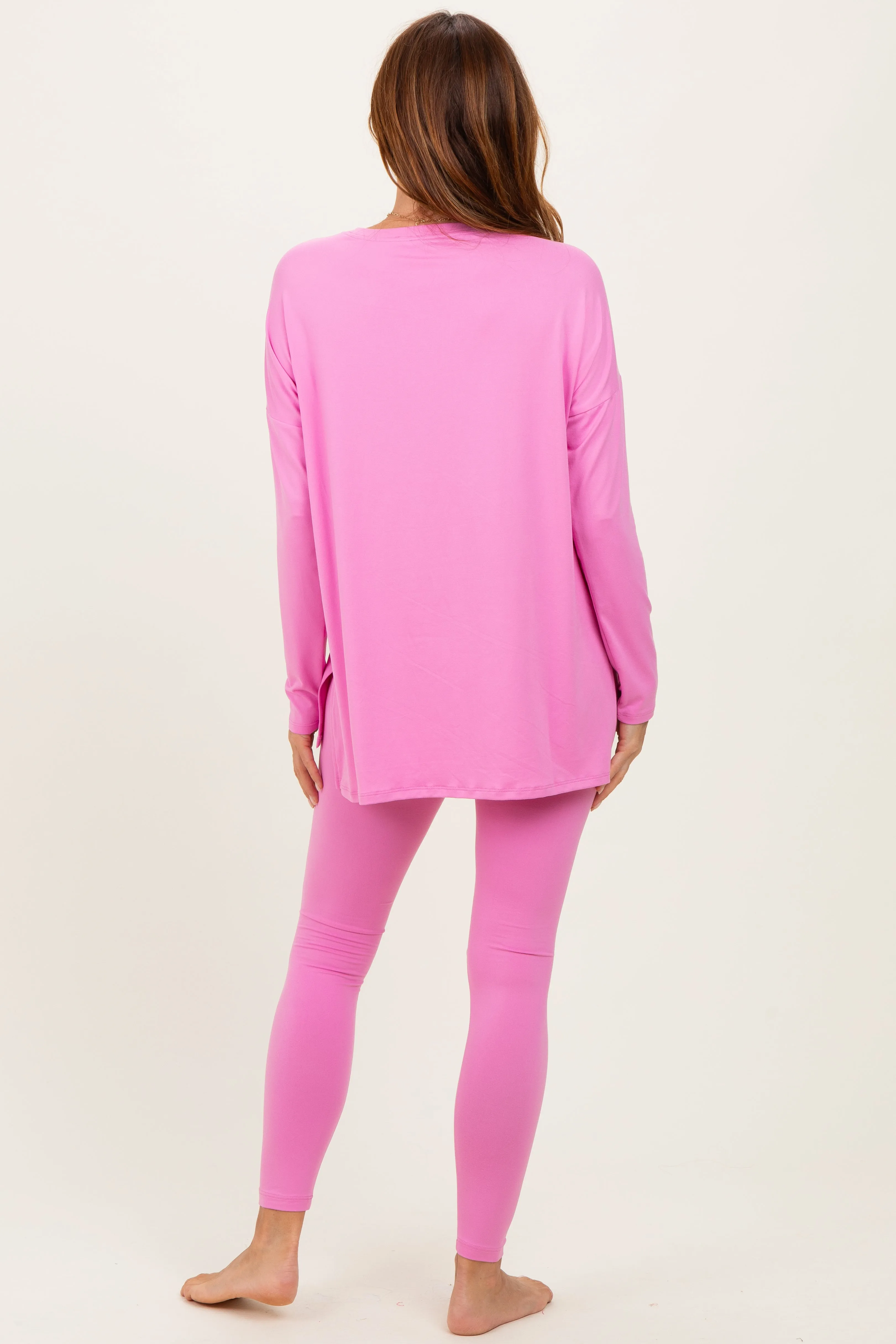Pink Brushed Knit Oversized Top and Legging Set sold by Pinkblush product image thumbnail 4