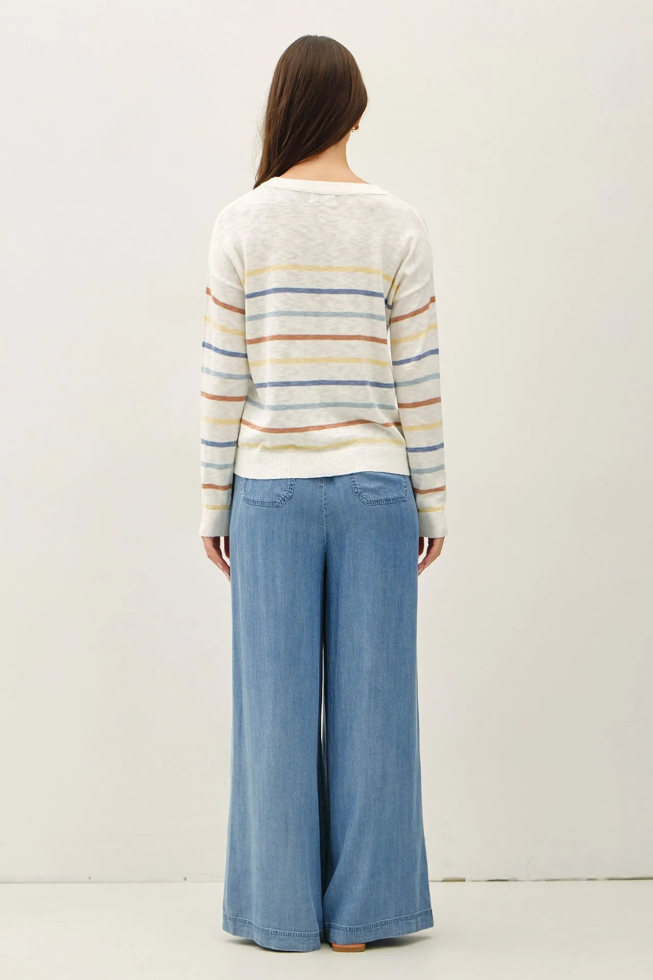Medium Wash Chambray Wide Leg Pants sold by Pinkblush product image thumbnail 3