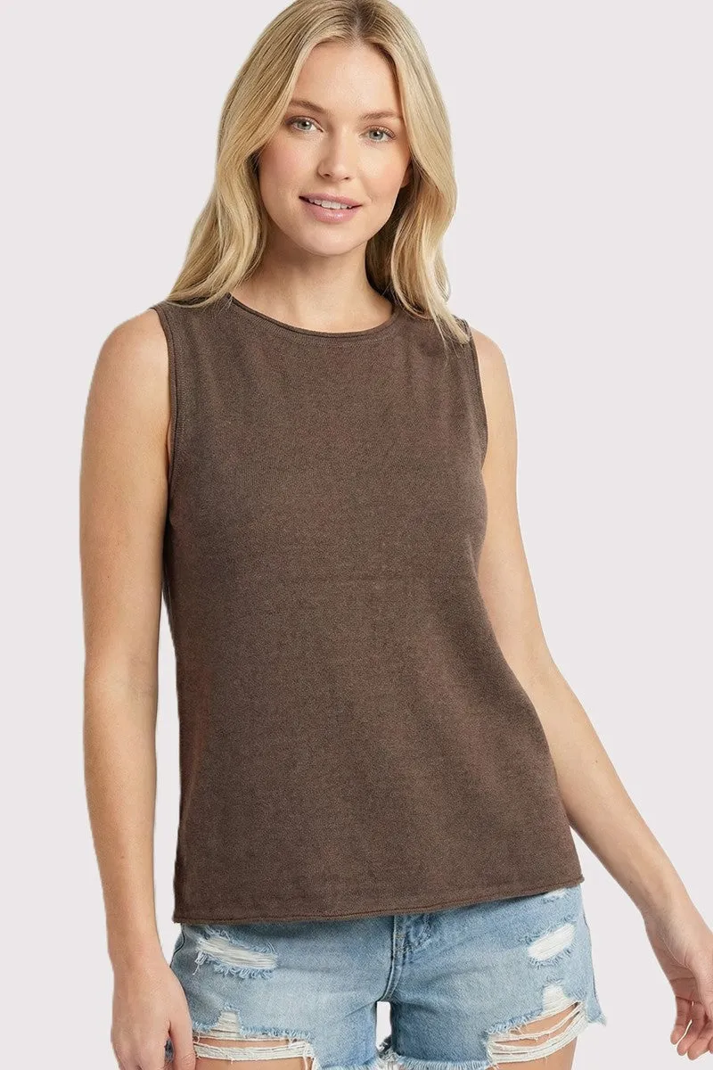 Dark Mocha Knit Sleeveless Top sold by Pinkblush product image thumbnail 2