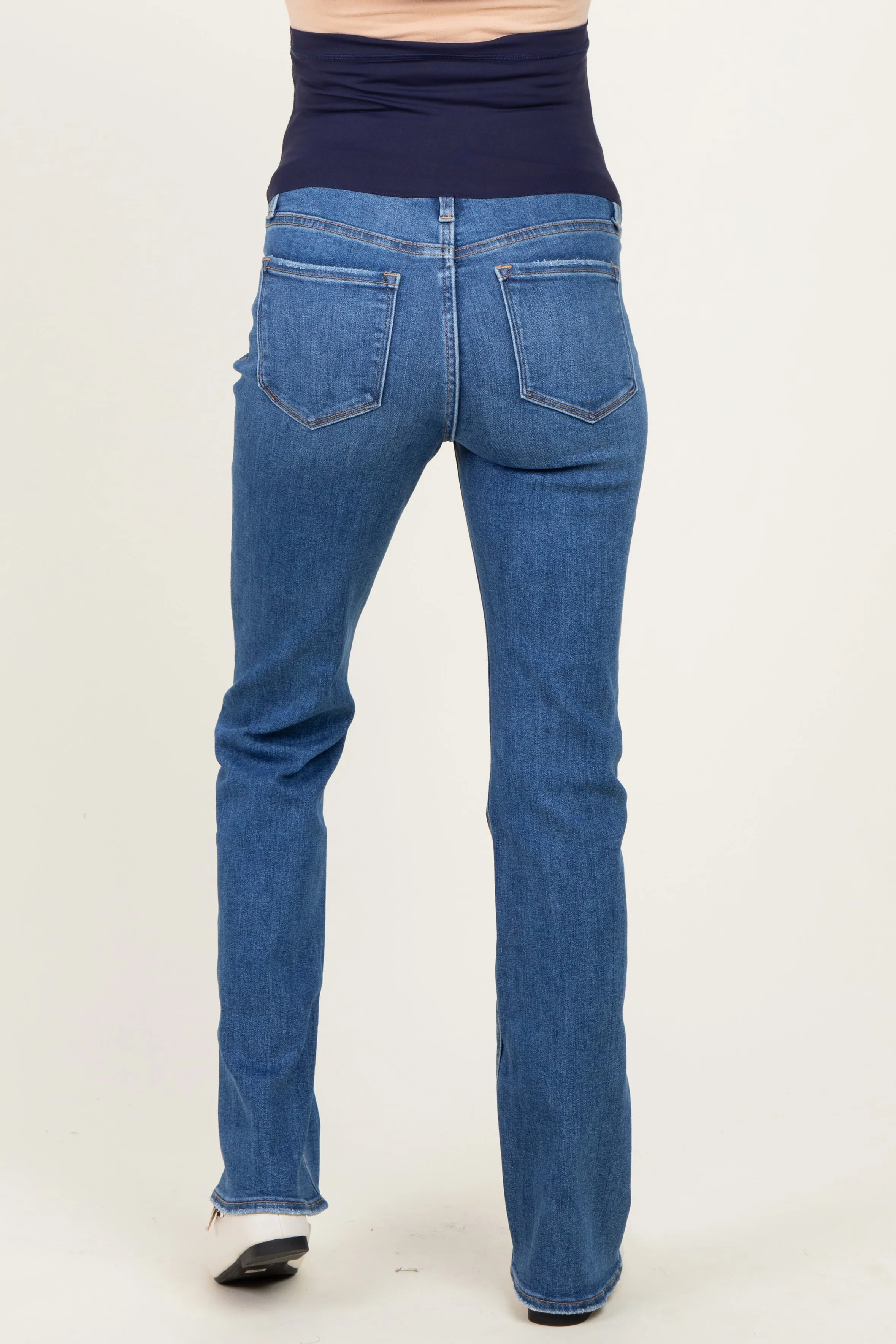 Blue Medium Wash Bootcut Maternity Jeans sold by Pinkblush product image thumbnail 5