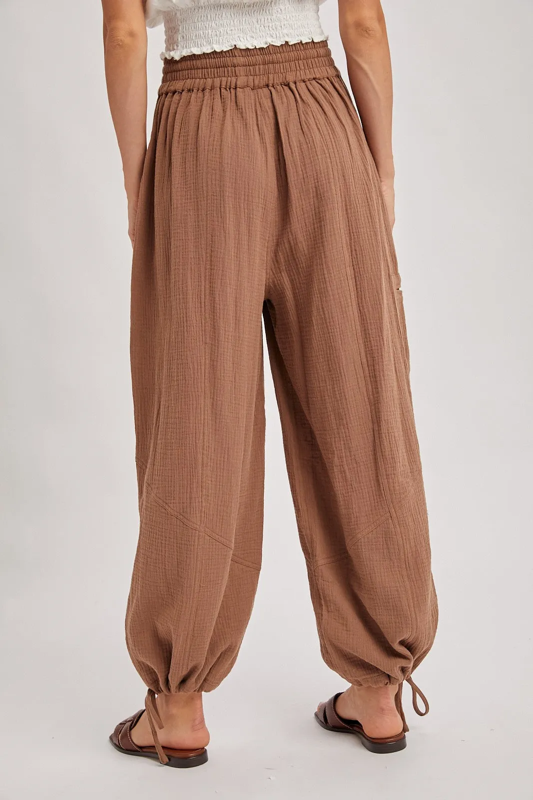 Latte Tie Hem Pants sold by Pinkblush product image thumbnail 4