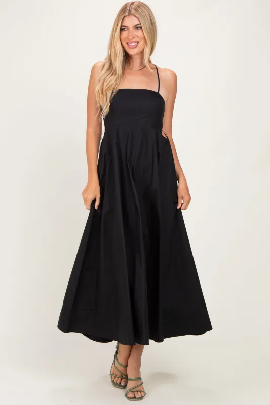 Black Midi Dress made by Flying Tomato