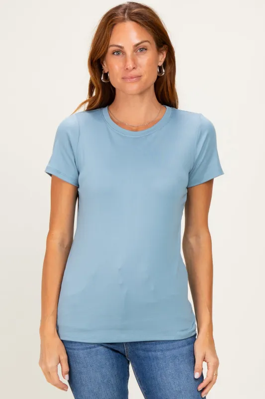 Slate Basic Crew Neck Tee made by Pinkblush