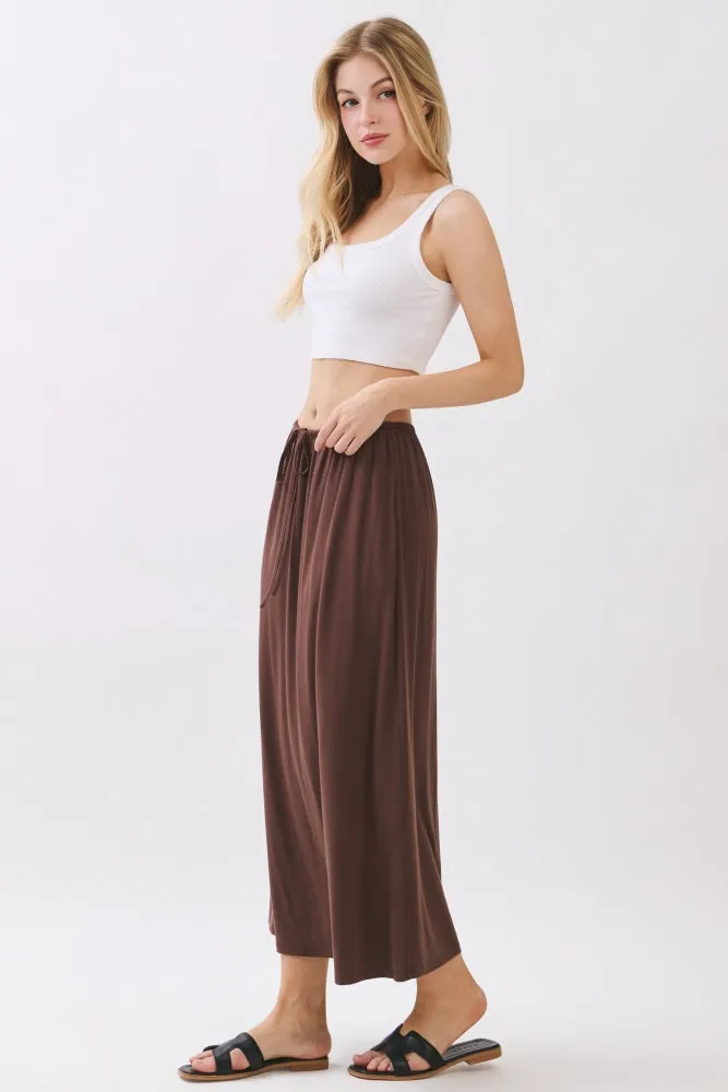 Chocolate Front Tie Maxi Skirt sold by Pinkblush product image thumbnail 2