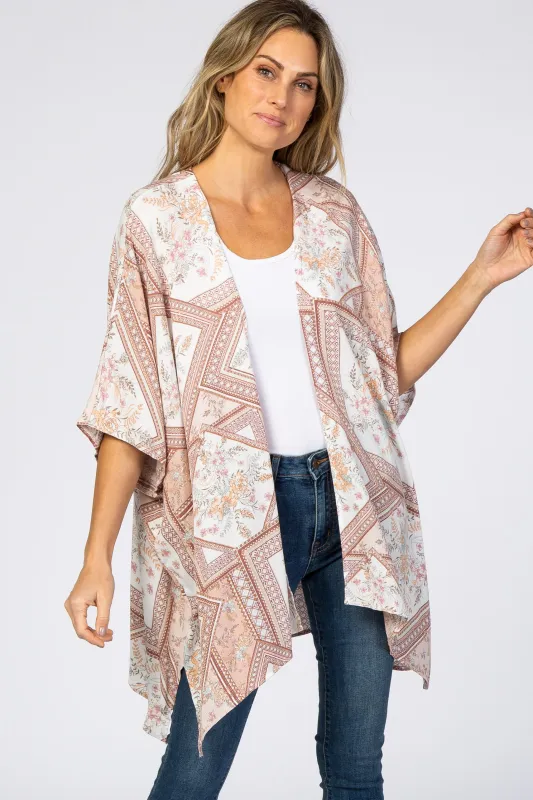 Mauve Printed Cover Up made by Pinkblush