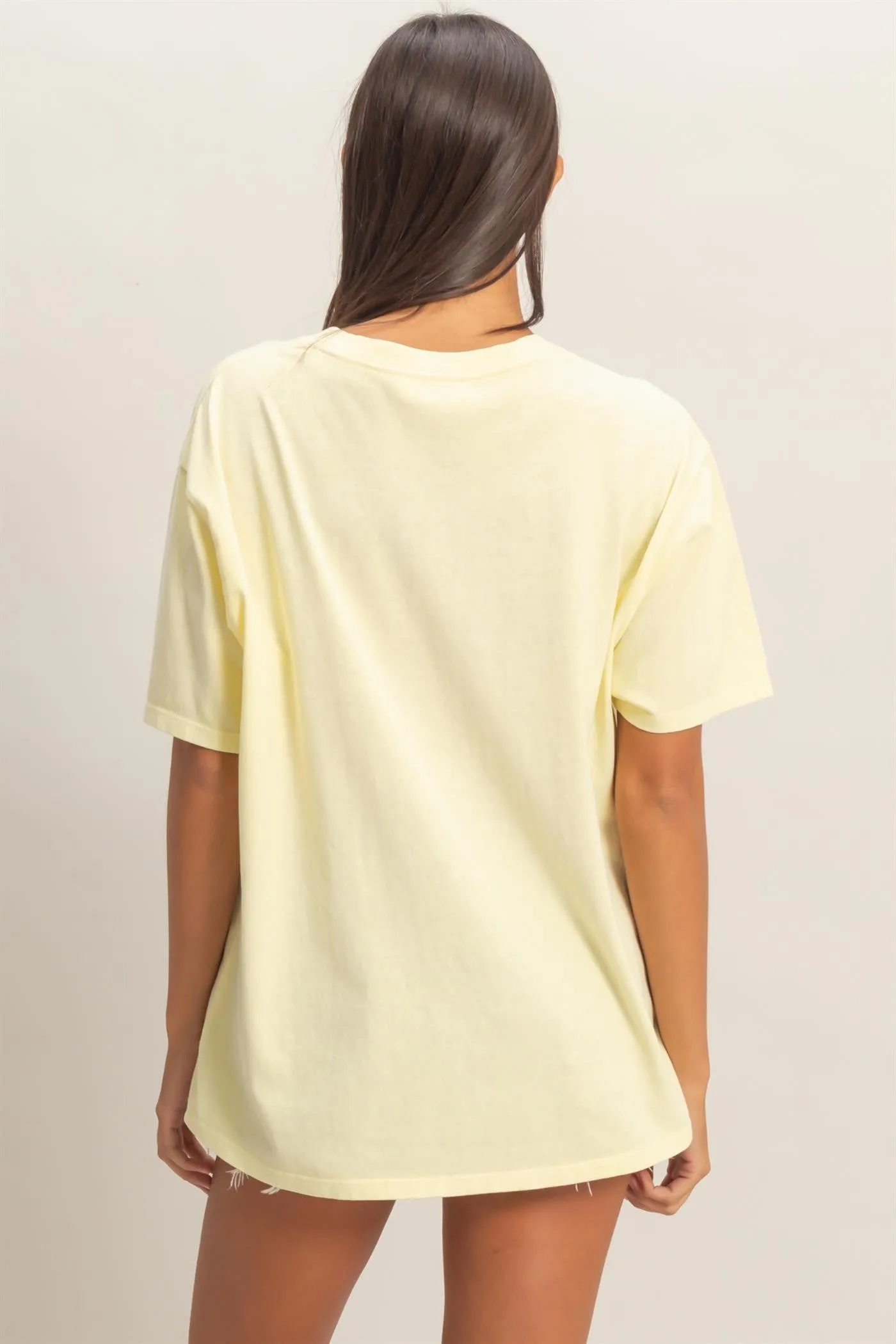 Yellow Crew Neck T-Shirt sold by Pinkblush product image thumbnail 3