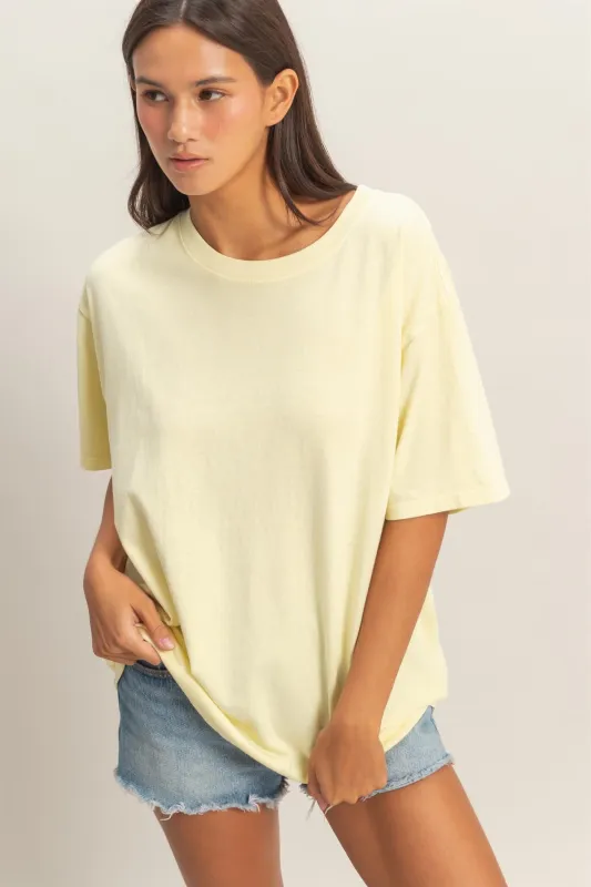 Yellow Crew Neck T-Shirt made by HYFVE