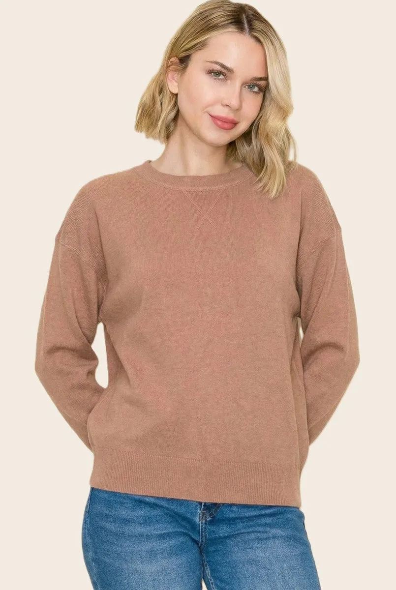 Light Camel Basic Pullover Sweater sold by Pinkblush product image thumbnail 2