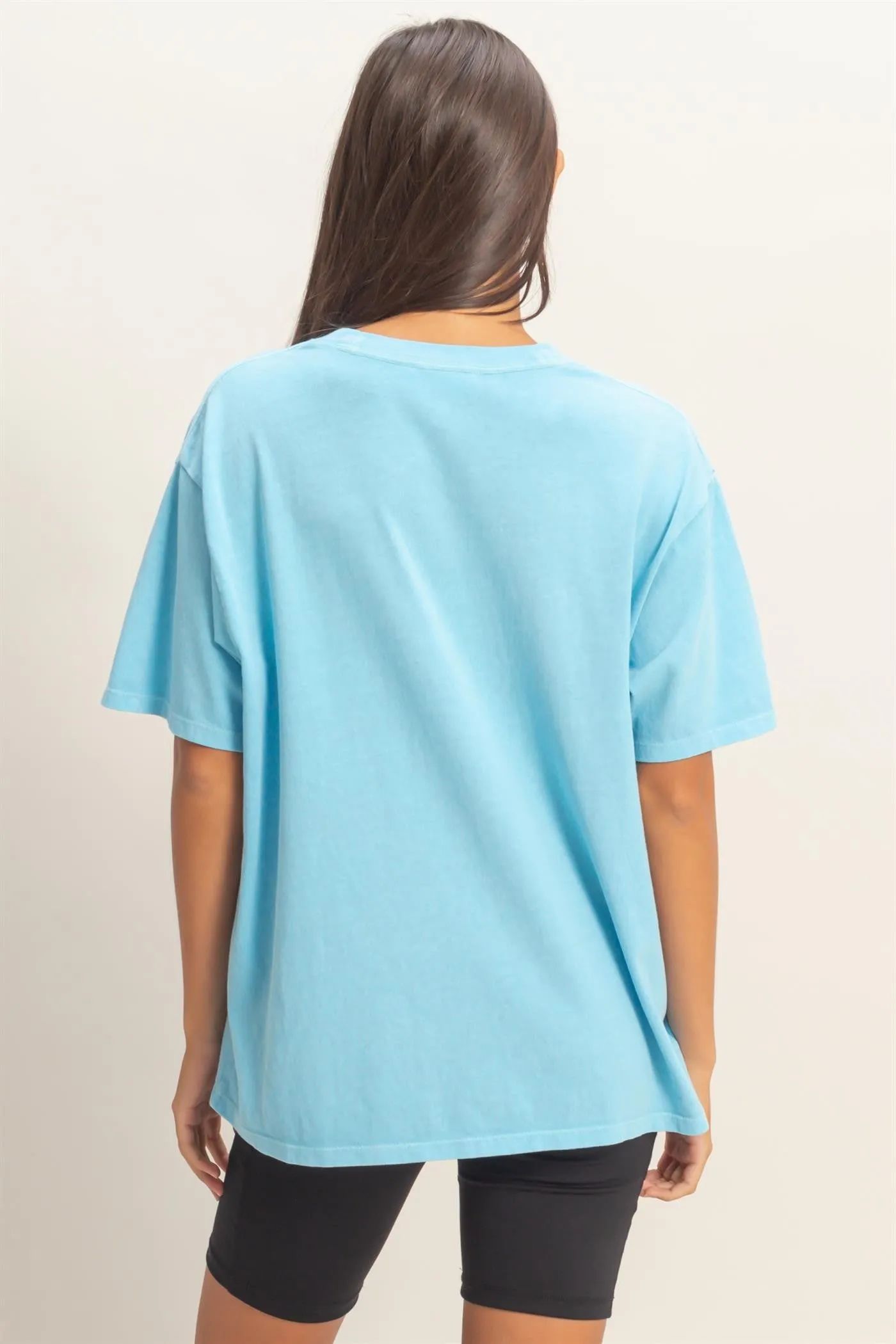 Blue Crew Neck T-Shirt sold by Pinkblush product image thumbnail 3