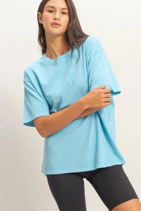 Blue Crew Neck T-Shirt made by HYFVE