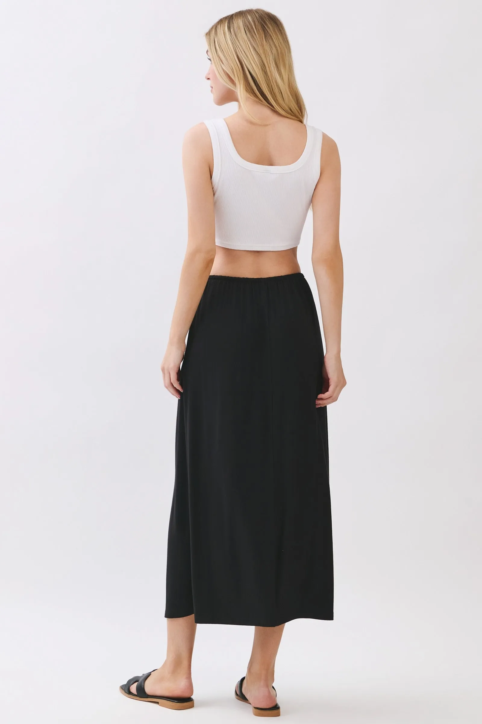 Black Front Tie Maxi Skirt sold by Pinkblush product image thumbnail 3