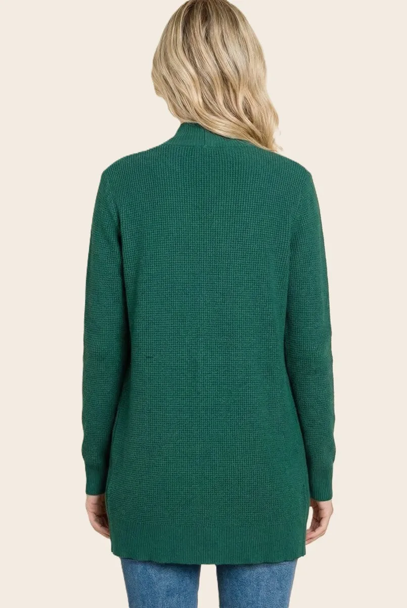 Forest Mini Waffle Knit Sweater Cardigan sold by Pinkblush product image thumbnail 3