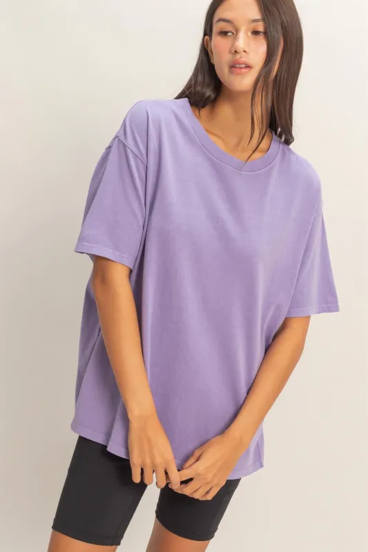 Purple Crew Neck T-Shirt made by HYFVE