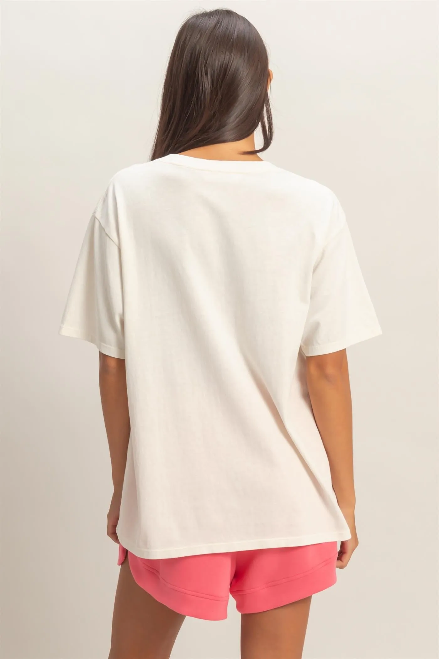 White Crew Neck T-Shirt sold by Pinkblush product image thumbnail 3