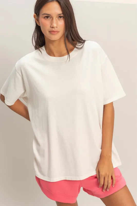 White Crew Neck T-Shirt made by HYFVE