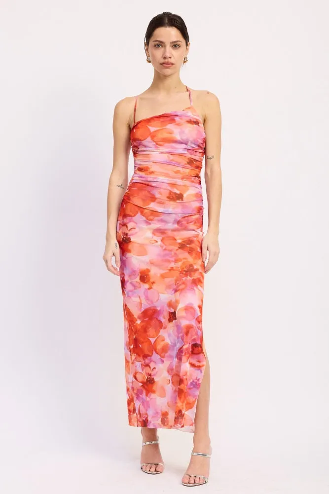 Multi Floral One Shoulder Ruched Dress sold by Pinkblush product image thumbnail 2