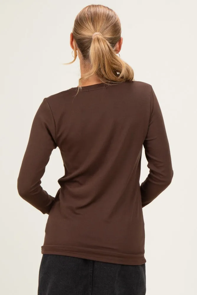 Brown Long Sleeve Top sold by Pinkblush product image thumbnail 3