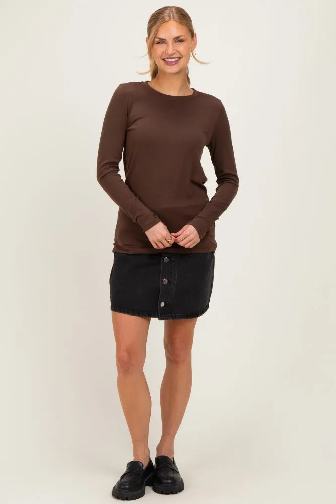 Brown Long Sleeve Top sold by Pinkblush product image thumbnail 4