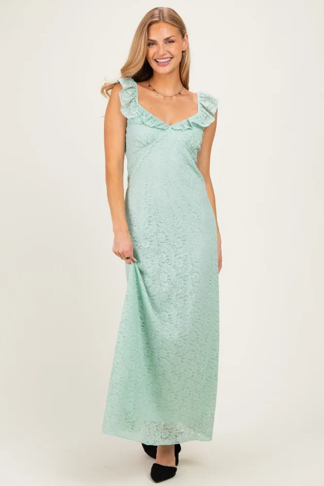 Aqua Textured Short Sleeve Sweetheart Maxi Dress sold by Pinkblush
