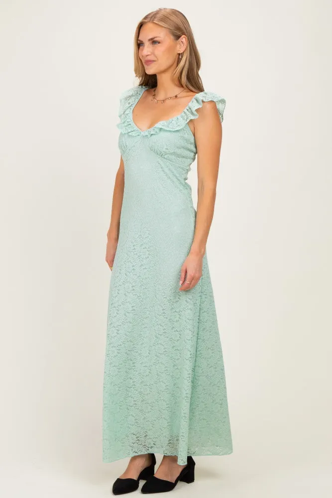 Aqua Textured Short Sleeve Sweetheart Maxi Dress sold by Pinkblush product image thumbnail 2