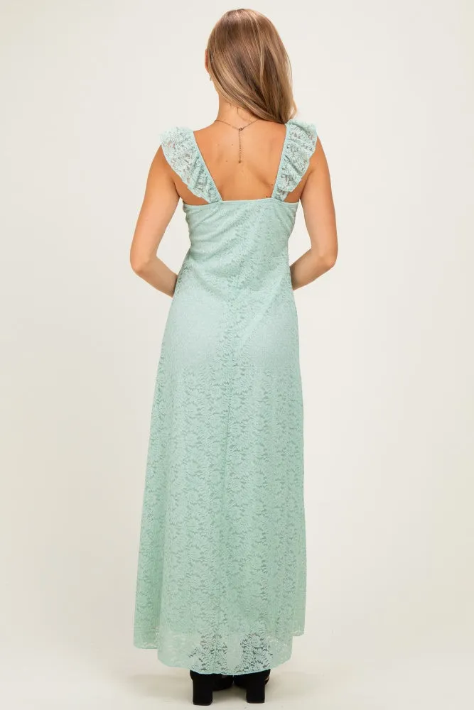 Aqua Textured Short Sleeve Sweetheart Maxi Dress sold by Pinkblush product image thumbnail 3