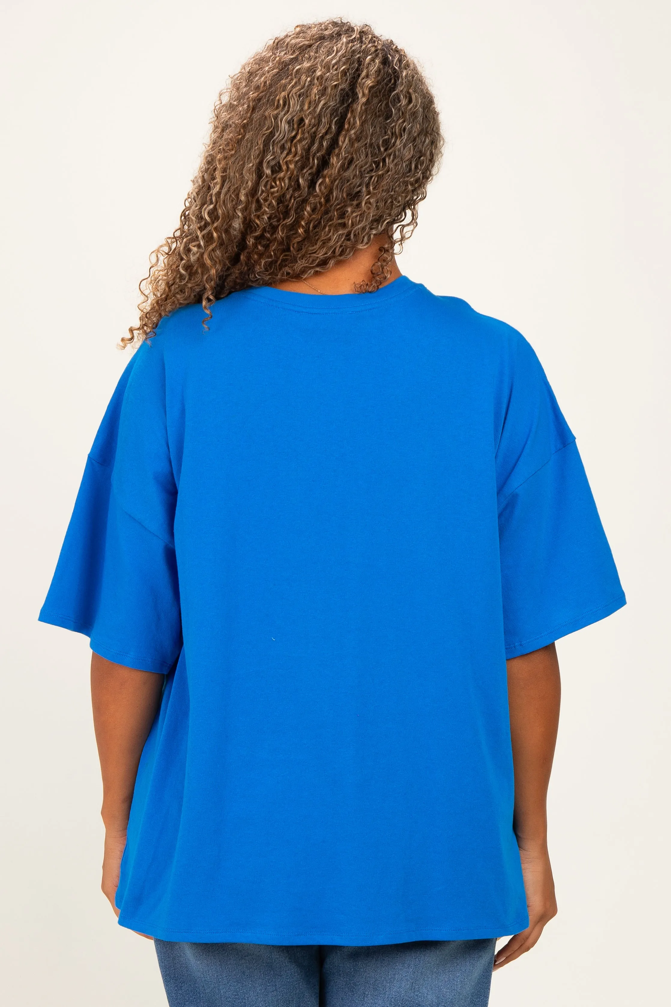 Blue Plus Cotton Oversized Tunic Tee sold by Pinkblush product image thumbnail 4