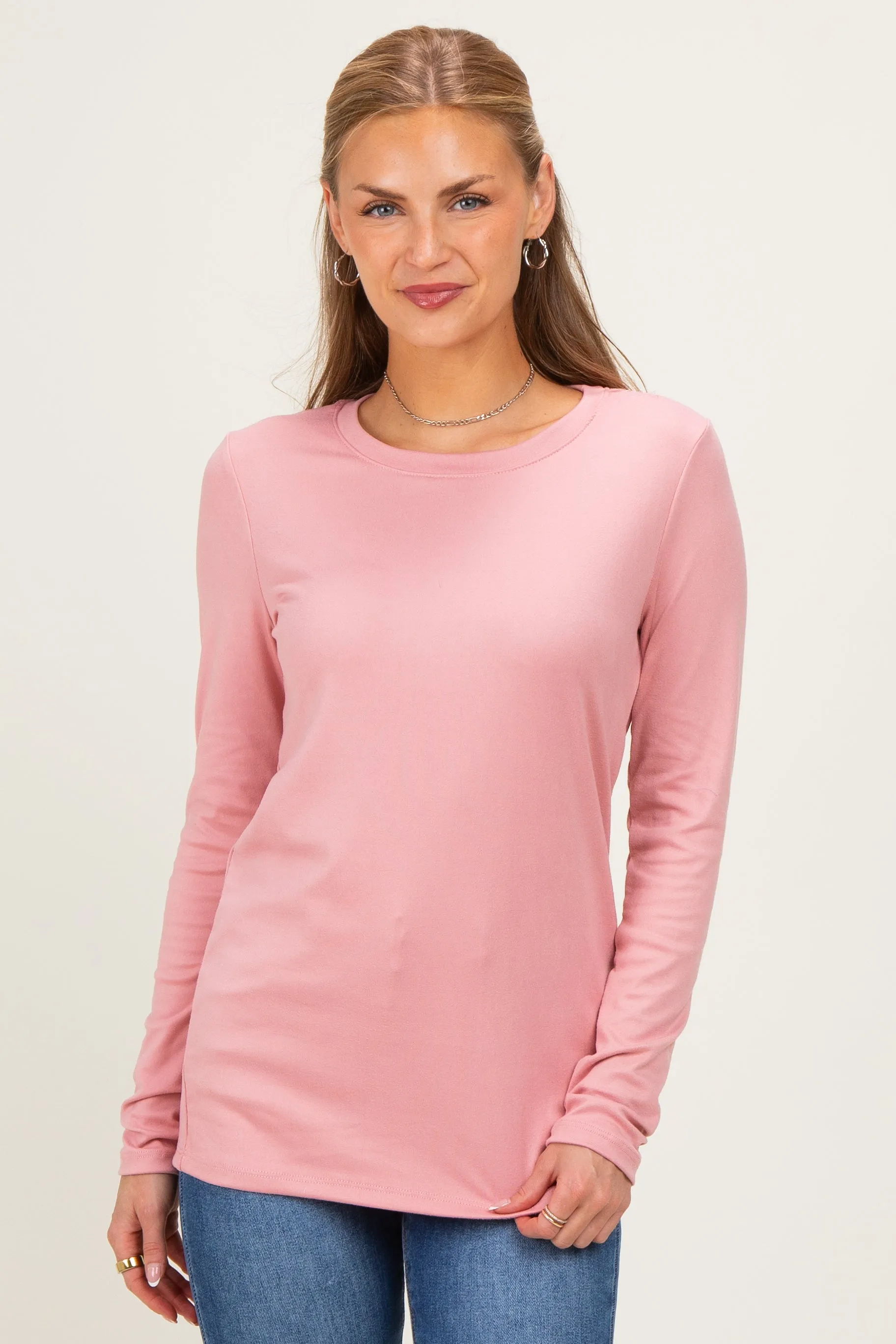Mauve Long Sleeve Maternity Top sold by Pinkblush product image thumbnail 5