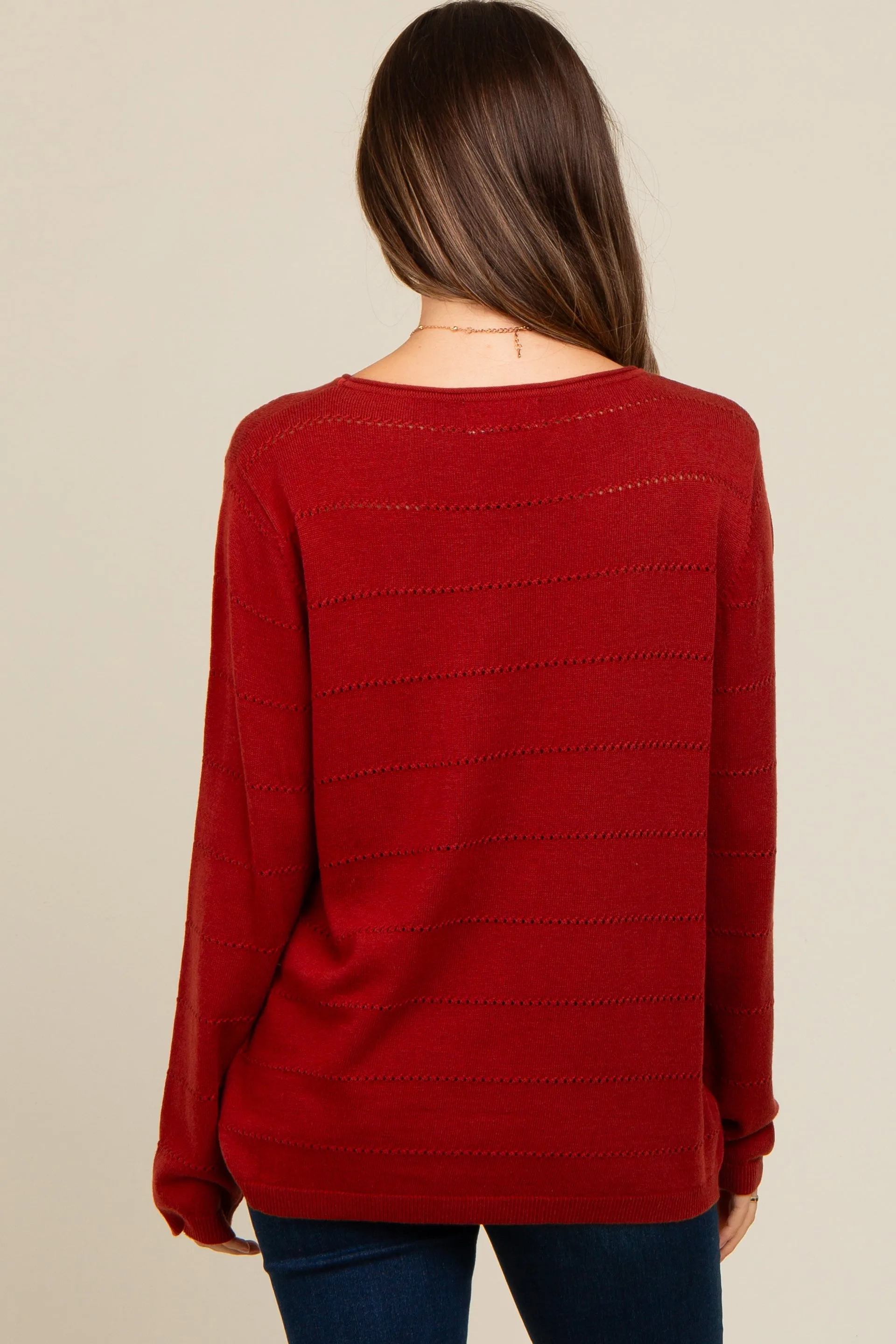Rust Knit Maternity Sweater sold by Pinkblush product image thumbnail 4