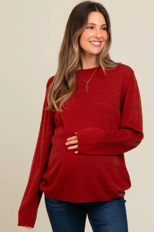 Rust Knit Maternity Sweater made by First Love