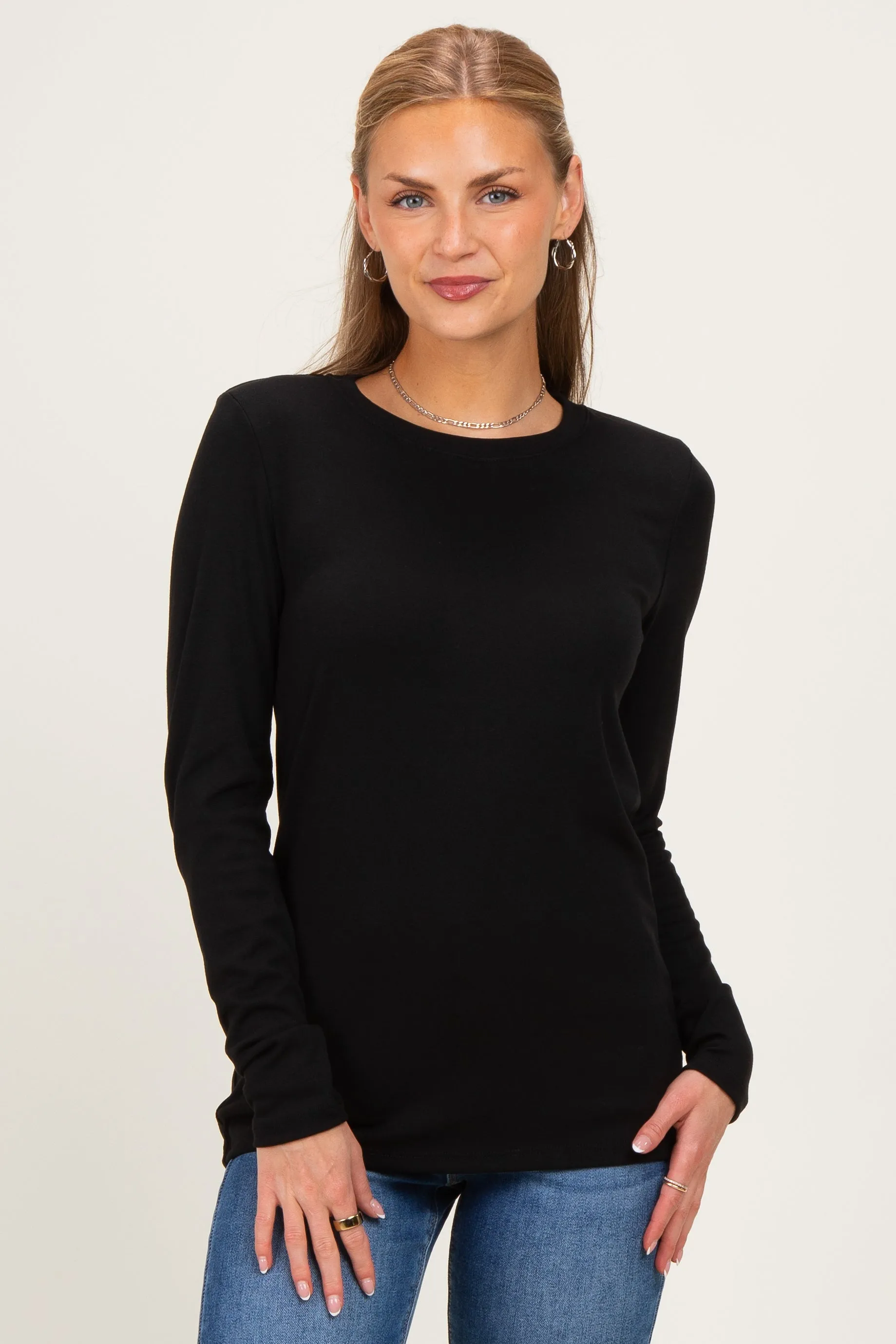 Black Long Sleeve Maternity Top sold by Pinkblush product image thumbnail 5