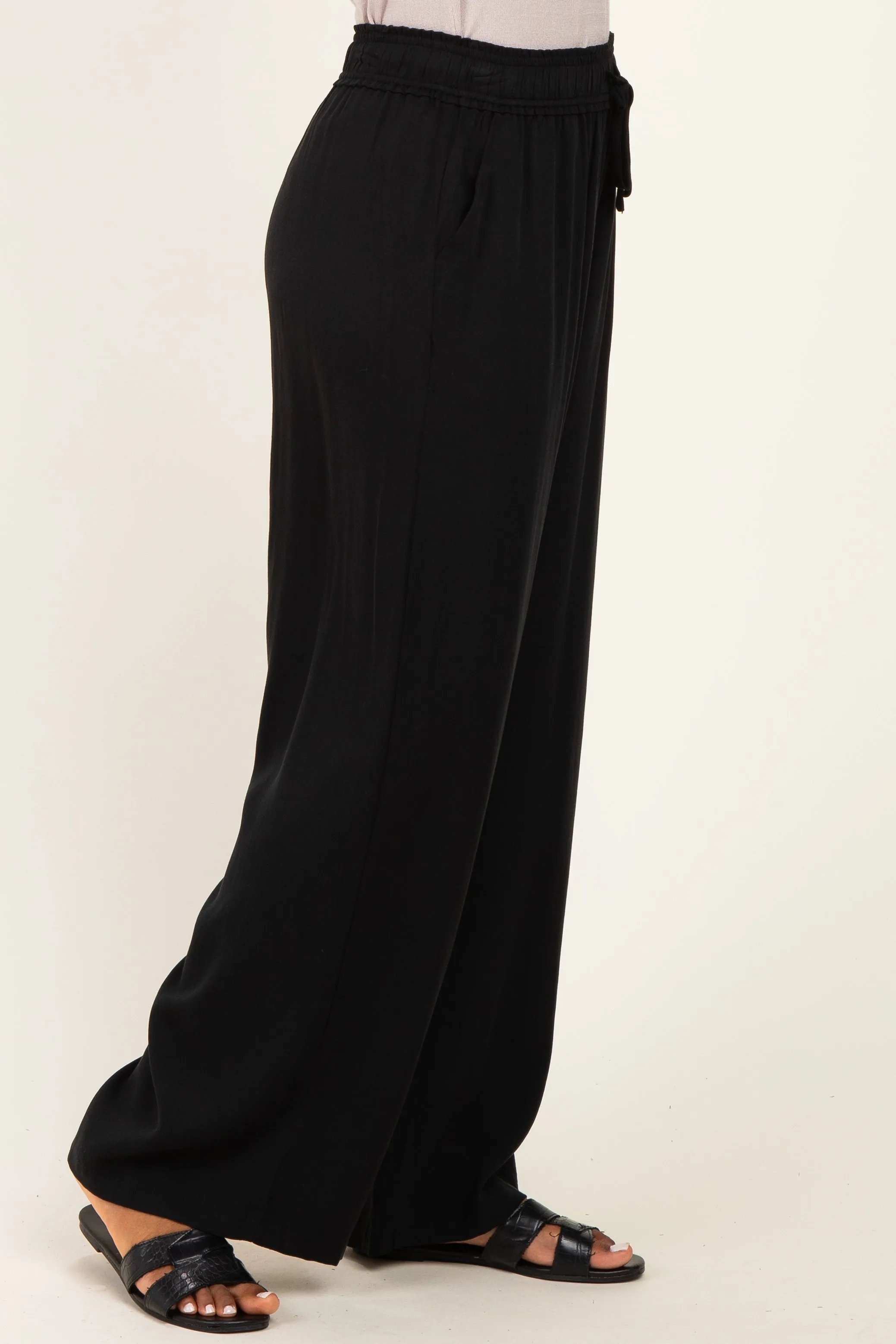 Black Drawstring Waistband Pants sold by Pinkblush product image thumbnail 3