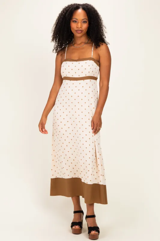 Natural Polka Dot Maxi Dress made by Able