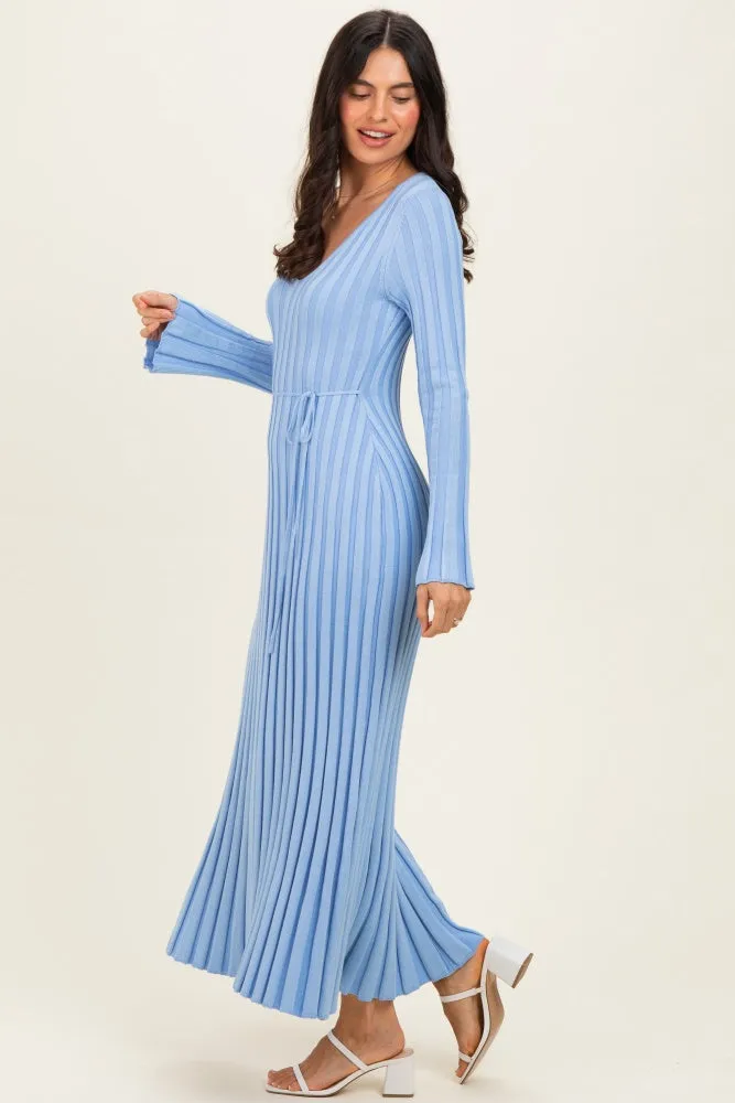 Periwinkle Ribbed Knit Maxi Dress sold by Pinkblush product image thumbnail 2