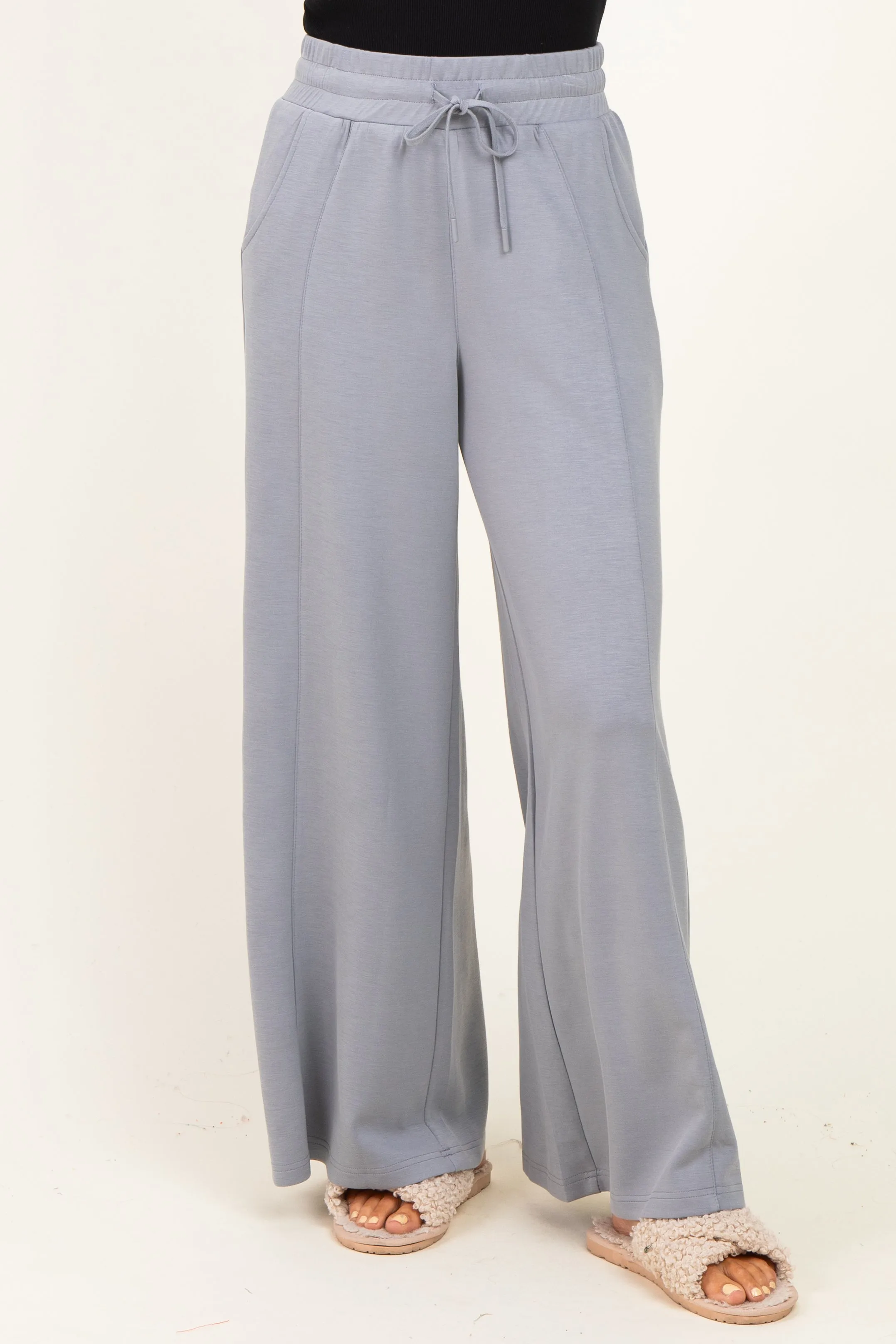Grey Drawstring Lounge Pants sold by Pinkblush product image thumbnail 2