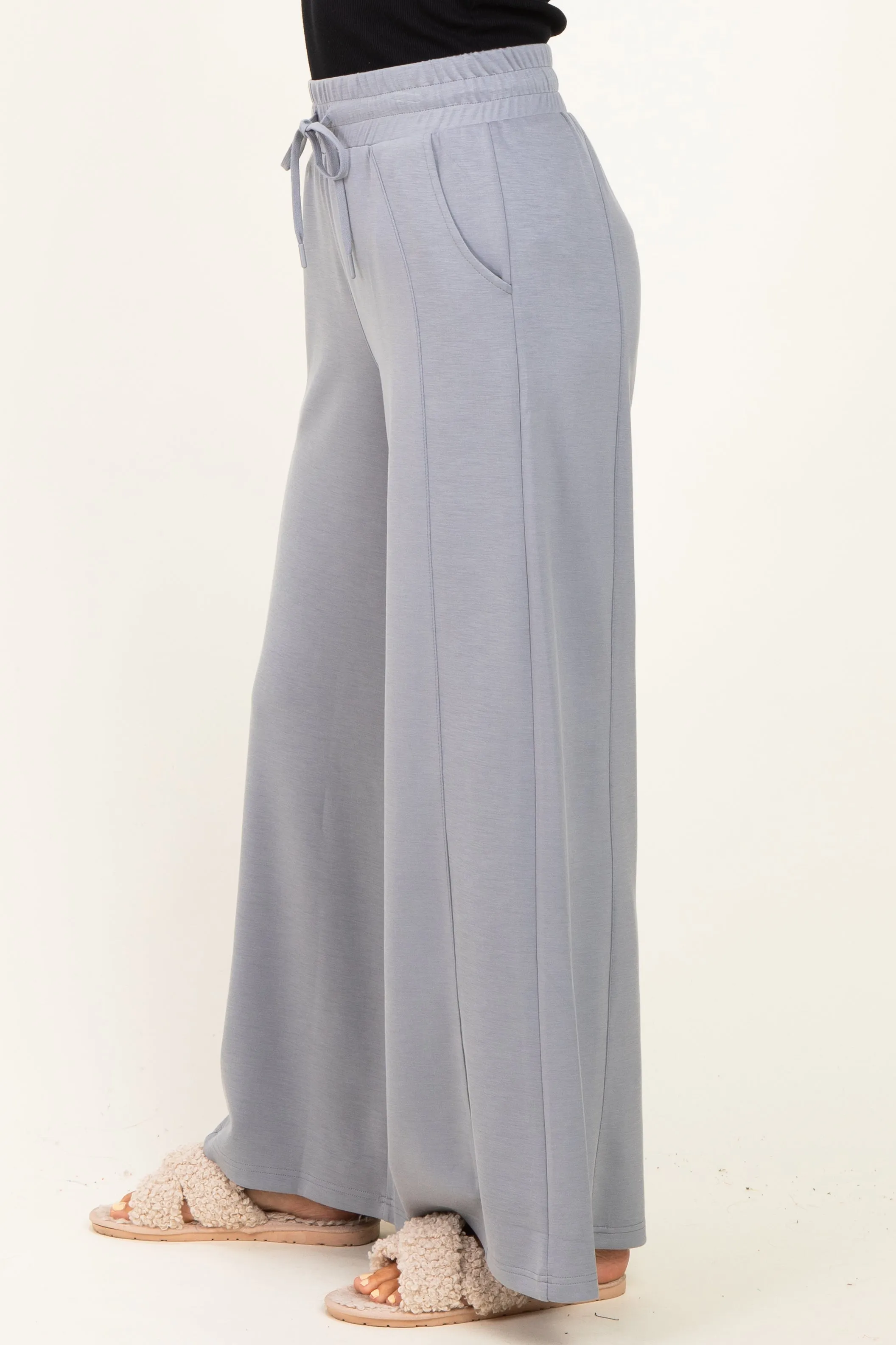 Grey Drawstring Lounge Pants sold by Pinkblush product image thumbnail 3