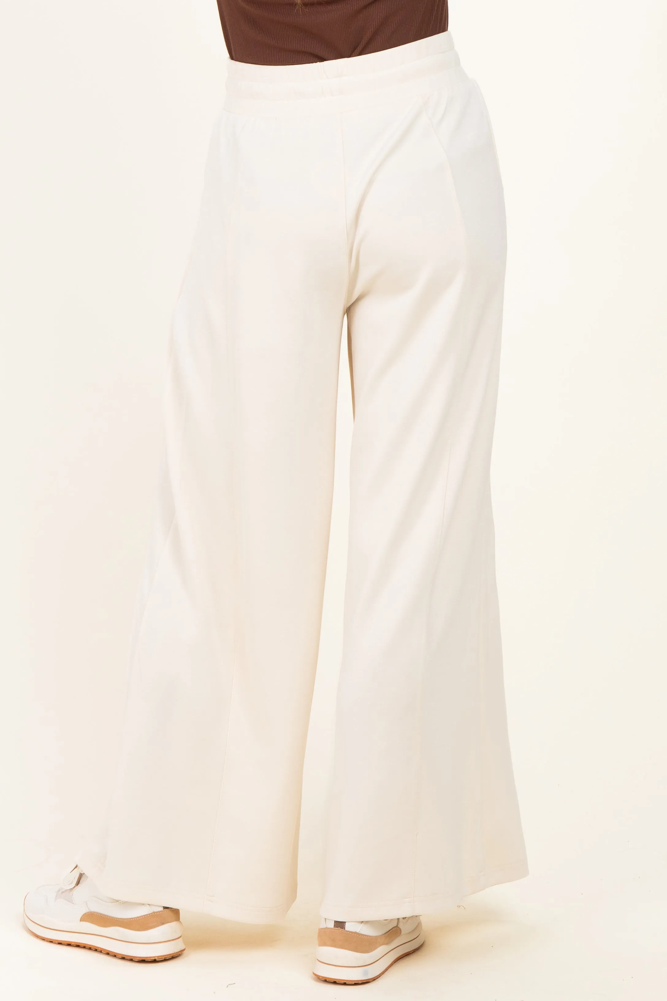Cream Drawstring Lounge Pants sold by Pinkblush product image thumbnail 4