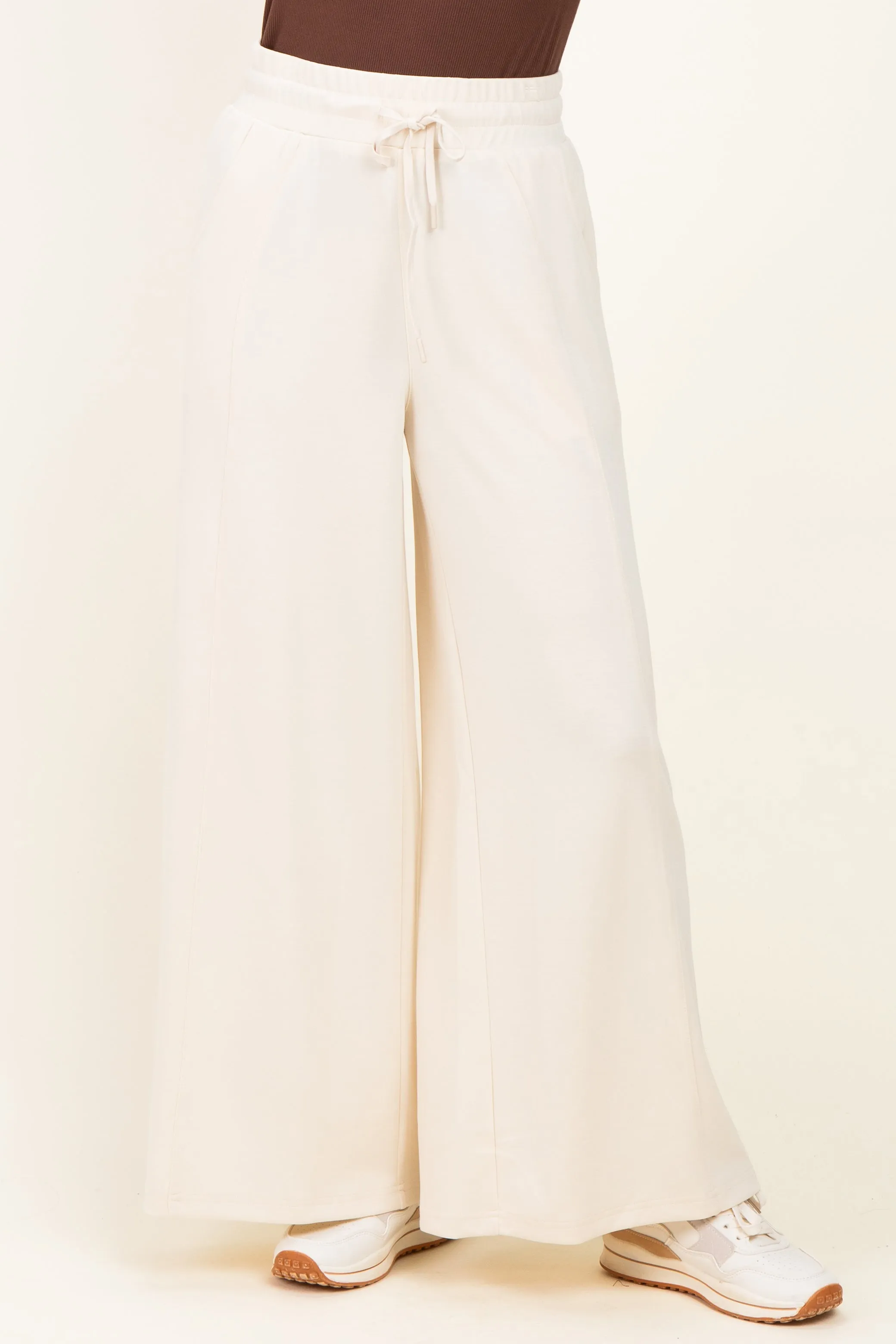 Cream Drawstring Lounge Pants sold by Pinkblush product image thumbnail 2